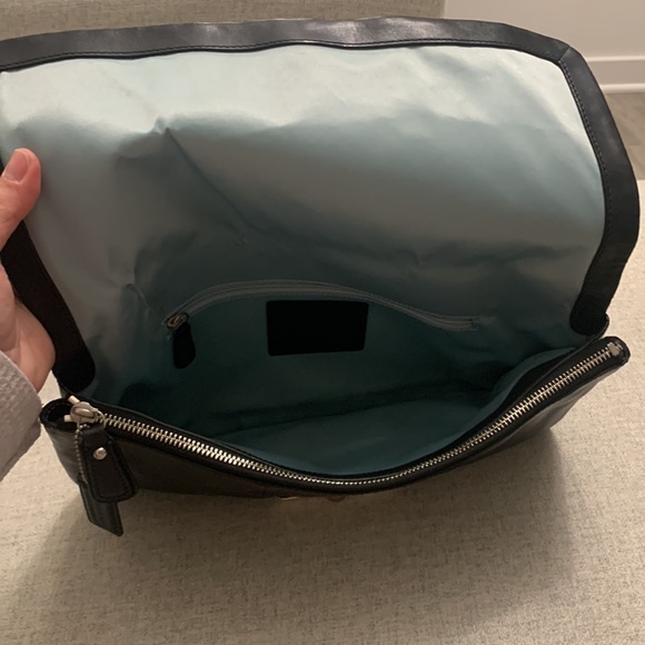 Coach Oversized Black Kristen Clutch with Silver Hardware - Picture 6 of 13